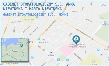 GABINET STOMATOLOGICZNY S.C. - GABINET STOMATOLOGICZNY S.C. ANNA NIEWIŃSKA I MARTA NIEWIŃSKA - AL.NIEPODLEGŁOŚCI 11 B,  MOŃKI