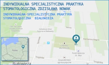 INDYWIDUALNA SPECJALISTYCZNA PRAKTYKA STOMATOLOGICZNA - INDYWIDUALNA SPECJALISTYCZNA PRAKTYKA STOMATOLOGICZNA ZDZISŁAWA NOWAK - PUSZCZAŃSKA 2,  BIAŁOWIEŻA
