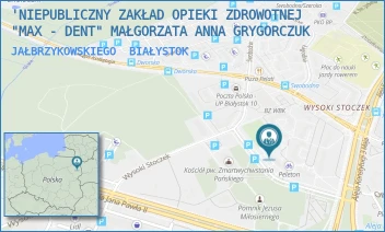JAŁBRZYKOWSKIEGO - 'NIEPUBLICZNY ZAKŁAD OPIEKI ZDROWOTNEJ "MAX - DENT" MAŁGORZATA ANNA GRYGORCZUK - JAŁBRZYKOWSKIEGO 2/10,  BIAŁYSTOK