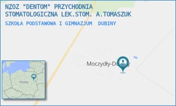 SZKOŁA PODSTAWOWA I GIMNAZJUM - NZOZ "DENTOM" PRZYCHODNIA STOMATOLOGICZNA LEK.STOM. A.TOMASZUK - 1,  DUBINY