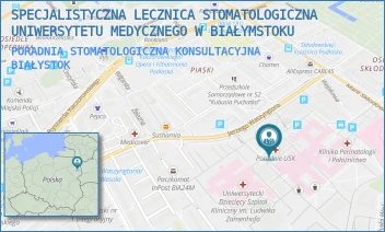 PORADNIA STOMATOLOGICZNA KONSULTACYJNA - SPECJALISTYCZNA LECZNICA STOMATOLOGICZNA UNIWERSYTETU MEDYCZNEGO W BIAŁYMSTOKU - WASZYNGTONA 15A,  BIAŁYSTOK