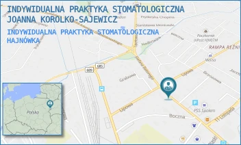 INDYWIDUALNA PRAKTYKA STOMATOLOGICZNA - INDYWIDUALNA PRAKTYKA STOMATOLOGICZNA JOANNA KOROLKO-SAJEWICZ - STEFANA BATOREGO 34/41,  HAJNÓWKA