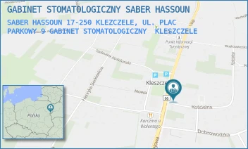 SABER HASSOUN 17-250 KLEZCZELE, UL. PLAC PARKOWY 9 GABINET STOMATOLOGICZNY - GABINET STOMATOLOGICZNY SABER HASSOUN - PLAC PARKOWY 9,  KLESZCZELE