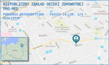 PORADNIA ORTODONTYCZNA - PIASTA 14 LOK. 2/4 - NIEPUBLICZNY ZAKŁAD OPIEKI ZDROWOTNEJ PRO-MED - PIASTA 14,  BIAŁYSTOK