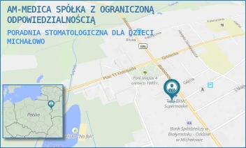 PORADNIA STOMATOLOGICZNA DLA DZIECI - AM-MEDICA SPÓŁKA Z OGRANICZONĄ ODPOWIEDZIALNOŚCIĄ - BIAŁOSTOCKA 20A,  MICHAŁOWO