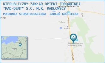 PORADNIA STOMATOLOGICZNA - NIEPUBLICZNY ZAKŁAD OPIEKI ZDROWOTNEJ "RAD-DENT" S.C. M.R. RADŁOWSCY - KOLEJOWA 11,  JABŁOŃ KOŚCIELNA