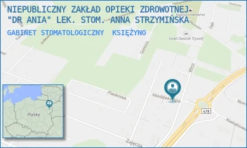 GABINET STOMATOLOGICZNY - NIEPUBLICZNY ZAKŁAD OPIEKI ZDROWOTNEJ "DR ANIA" LEK. STOM. ANNA STRZYMIŃSKA - NIEDŹWIEDZIA 5A,  KSIĘŻYNO