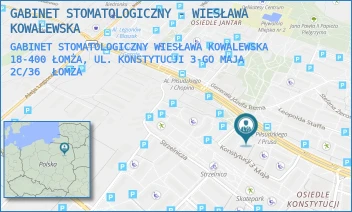 GABINET STOMATOLOGICZNY WIESŁAWA KOWALEWSKA 18-400 ŁOMŻA, UL. KONSTYTUCJI 3-GO MAJA 2C/36 - GABINET STOMATOLOGICZNY - WIESŁAWA KOWALEWSKA - KONSTYTUCJI 3-GO MAJA 2C/36,  ŁOMŻA