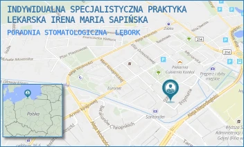 PORADNIA STOMATOLOGICZNA - INDYWIDUALNA SPECJALISTYCZNA PRAKTYKA LEKARSKA IRENA MARIA SAPIŃSKA - UL. STAROMIEJSKA 35,  LĘBORK