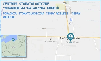 PORADNIA STOMATOLOGICZNA CEDRY WIELKIE - CENTRUM STOMATOLOGICZNE "NOWADENT44"KATARZYNA KORBIK - UL. PŁAŻYŃSKIEGO 18,  CEDRY WIELKIE