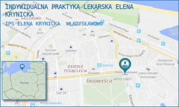 IPS ELENA KRYNICKA - INDYWIDUALNA PRAKTYKA LEKARSKA ELENA KRYNICKA - GEN. JÓZEFA HALLERA 19,  WŁADYSŁAWOWO