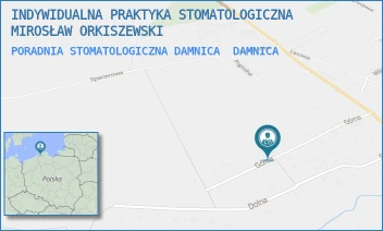 PORADNIA STOMATOLOGICZNA DAMNICA - INDYWIDUALNA PRAKTYKA STOMATOLOGICZNA MIROSŁAW ORKISZEWSKI - UL. GÓRNA 8,  DAMNICA