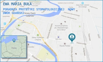 PORADNIA PROTETYKI STOMATOLOGICZNEJ - EWA MARIA BUŁA - UL. DWORCOWA 23,  NOWY DWÓR GDAŃSKI