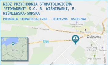 PORADNIA STOMATOLOGICZNA - OSIECZNA - NZOZ PRZYCHODNIA STOMATOLOGICZNA "STOMADENT" S.C. R. WIŚNIEWSKI, E. WIŚNIEWSKA-GÓRSKA - UL. DWORCOWA 6,  OSIECZNA