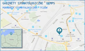 PORADNIA STOMATOLOGICZNA - GABINETY STOMATOLOGICZNE  DEMPS - UL. LECHA 1,  TCZEW