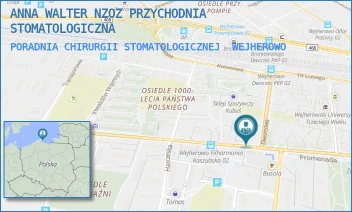 PORADNIA CHIRURGII STOMATOLOGICZNEJ - ANNA WALTER NZOZ PRZYCHODNIA STOMATOLOGICZNA - UL. DWORCOWA 1/1,  WEJHEROWO