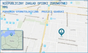 PORADNIA STOMATOLOGICZNA - NIEPUBLICZNY ZAKŁAD OPIEKI ZDROWOTNEJ MMG - UL. STEFANA OKRZEI 4,  PRUSZCZ GDAŃSKI