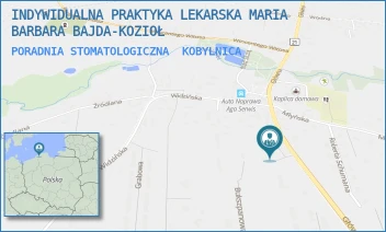 PORADNIA STOMATOLOGICZNA - INDYWIDUALNA PRAKTYKA LEKARSKA MARIA BARBARA BAJDA-KOZIOŁ - UL. GŁÓWNA 54A,  KOBYLNICA