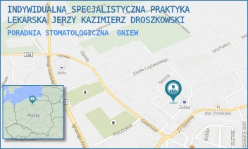 PORADNIA STOMATOLOGICZNA - INDYWIDUALNA SPECJALISTYCZNA PRAKTYKA LEKARSKA JERZY KAZIMIERZ DROSZKOWSKI - UL. MIKOŁAJA KOPERNIKA 8A,  GNIEW