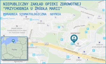 PORADNIA STOMATOLOGICZNA - NIEPUBLICZNY ZAKŁAD OPIEKI ZDROWOTNEJ "PRZYCHODNIA U ŹRÓDŁA MARII" - UL. G.ZAPOLSKIEJ 1/A,  GDYNIA