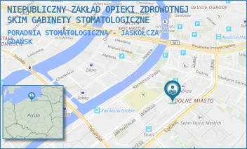 PORADNIA STOMATOLOGICZNA - JASKÓŁCZA - NIEPUBLICZNY ZAKŁAD OPIEKI ZDROWOTNEJ SKIM GABINETY STOMATOLOGICZNE - JASKÓŁCZA 7/15,  GDAŃSK