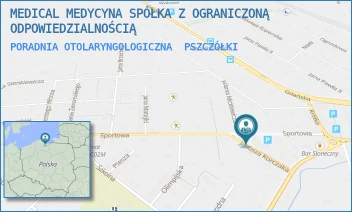PORADNIA OTOLARYNGOLOGICZNA - MEDICAL MEDYCYNA SPÓŁKA Z OGRANICZONĄ ODPOWIEDZIALNOŚCIĄ - UL. SPORTOWA 1B,  PSZCZÓŁKI