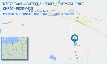 PORADNIA STOMATOLOGICZNA - "TWÓJ NOWY UŚMIECH" LEKARZ-DENTYSTA EWA OKRÓJ-PRZEKWAS - UL. WYZWOLENIA 12,  STARA KISZEWA