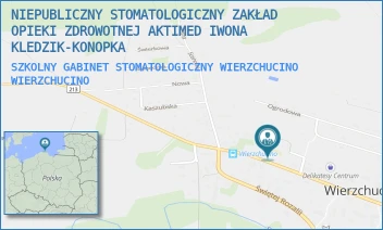 SZKOLNY GABINET STOMATOLOGICZNY WIERZCHUCINO - NIEPUBLICZNY STOMATOLOGICZNY ZAKŁAD OPIEKI ZDROWOTNEJ AKTIMED IWONA KLEDZIK-KONOPKA - UL. ANTONIEGO ABRAHAMA 34,  WIERZCHUCINO