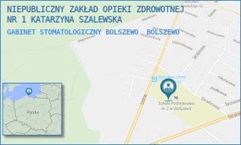 GABINET STOMATOLOGICZNY BOLSZEWO - NIEPUBLICZNY ZAKŁAD OPIEKI ZDROWOTNEJ NR 1 KATARZYNA SZALEWSKA - UL. LEŚNA 35,  BOLSZEWO