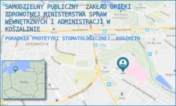 PORADNIA PROTETYKI STOMATOLOGICZNEJ - SAMODZIELNY PUBLICZNY  ZAKŁAD OPIEKI ZDROWOTNEJ MINISTERSTWA SPRAW WEWNĘTRZNYCH I ADMINISTRACJI W KOSZALINIE - SZPITALNA 2,  KOSZALIN