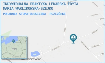 PORADNIA STOMATOLOGICZNA - INDYWIDUALNA PRAKTYKA LEKARSKA EDYTA MARIA WARLIKOWSKA-SZEJKO - UL. POMORSKA 1,  PSZCZÓŁKI