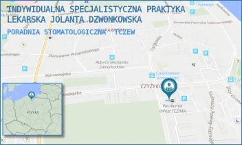 PORADNIA STOMATOLOGICZNA - INDYWIDUALNA SPECJALISTYCZNA PRAKTYKA LEKARSKA JOLANTA DZWONKOWSKA - UL. STANISŁAWA KONARSKIEGO 15,  TCZEW