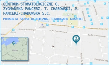 PORADNIA STOMATOLOGICZNA - CENTRUM STOMATOLOGICZNE G. ZYGMAŃSKA-PANCERZ, T. CHABOWSKI, P. PANCERZ-CHABOWSKA S.C. - UL. BOH. MONTE CASSINO 10,  STAROGARD GDAŃSKI