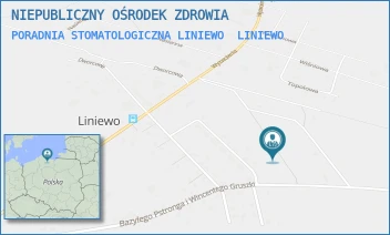 PORADNIA STOMATOLOGICZNA LINIEWO - NIEPUBLICZNY OŚRODEK ZDROWIA - UL. PSTRONGA I GRUSZKI 4,  LINIEWO