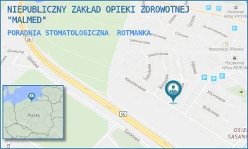 PORADNIA STOMATOLOGICZNA - NIEPUBLICZNY ZAKŁAD OPIEKI ZDROWOTNEJ "MALMED" - TOPOLOWA 36,  ROTMANKA