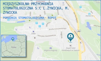 PORADNIA STOMATOLOGICZNA - MIĘDZYSZKOLNA PRZYCHODNIA STOMATOLOGICZNA S.C L.ŻYWICKA, M. ŻYWICKA - UL. WEJHEROWSKA 1,  SOPOT