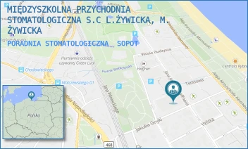 PORADNIA STOMATOLOGICZNA - MIĘDZYSZKOLNA PRZYCHODNIA STOMATOLOGICZNA S.C L.ŻYWICKA, M. ŻYWICKA - UL. JANA JERZEGO HAFFNERA 55,  SOPOT