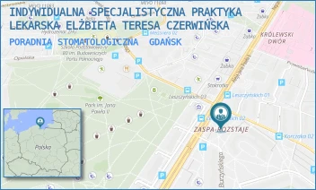PORADNIA STOMATOLOGICZNA - INDYWIDUALNA SPECJALISTYCZNA PRAKTYKA LEKARSKA ELŻBIETA TERESA CZERWIŃSKA - UL. ZBIGNIEWA BURZYŃSKIEGO 1,  GDAŃSK