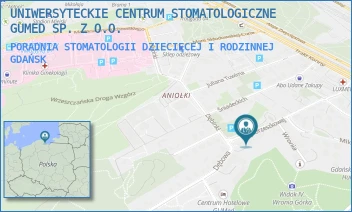 PORADNIA STOMATOLOGII DZIECIĘCEJ I RODZINNEJ - UNIWERSYTECKIE CENTRUM STOMATOLOGICZNE GUMED SP. Z O.O. - UL. E.ORZESZKOWEJ 18,  GDAŃSK