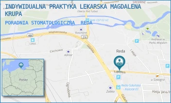 PORADNIA STOMATOLOGICZNA - INDYWIDUALNA PRAKTYKA LEKARSKA MAGDALENA KRUPA - UL. ŁĄKOWA 1,  REDA