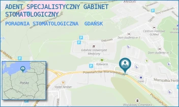 PORADNIA STOMATOLOGICZNA - ADENT SPECJALISTYCZNY GABINET STOMATOLOGICZNY - UL. MARSZ. FERDYNANDA FOCHA 7/6,  GDAŃSK