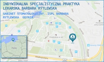 GABINET STOMATOLOGICZNY. ISPL BARBARA RYTLEWSKA - INDYWIDUALNA SPECJALISTYCZNA PRAKTYKA LEKARSKA BARBARA RYTLEWSKA - UL. BURACZANA 4/LU2,  GDYNIA