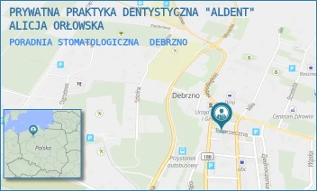 PORADNIA STOMATOLOGICZNA - PRYWATNA PRAKTYKA DENTYSTYCZNA "ALDENT" ALICJA ORŁOWSKA - RATAJA 1,  DEBRZNO