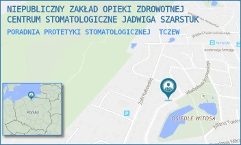 PORADNIA PROTETYKI STOMATOLOGICZNEJ - NIEPUBLICZNY ZAKŁAD OPIEKI ZDROWOTNEJ CENTRUM STOMATOLOGICZNE JADWIGA SZARSTUK - UL. WŁADYSŁAWA BRONIEWSKIEGO 35,  TCZEW