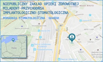PORADNIA STOMATOLOGICZNA - NIEPUBLICZNY ZAKŁAD OPIEKI ZDROWOTNEJ MILADENT PRZYCHODNIA IMPLANTOLOGICZNO-STOMATOLOGICZNA - UL. RAJSKA 1-5/CD,  GDAŃSK