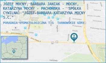 PORADNIA STOMATOLOGICZNA T-G - JÓZEF MOCNY, BARBARA JANIAK - MOCNY, KATARZYNA MOCNY - PACHOŃSKA -  SPÓŁKA CYWILNA: "JÓZEF-BARBARA-KATARZYNA MOCNY S.C." - WYSZYŃSKIEGO 85,  TARNOWSKIE GÓRY