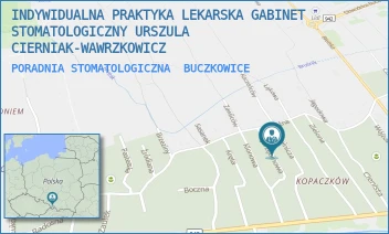 PORADNIA STOMATOLOGICZNA - INDYWIDUALNA PRAKTYKA LEKARSKA GABINET STOMATOLOGICZNY URSZULA CIERNIAK-WAWRZKOWICZ - JARZĘBINOWA 237,  BUCZKOWICE
