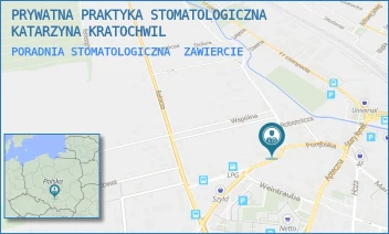PORADNIA STOMATOLOGICZNA - PRYWATNA PRAKTYKA STOMATOLOGICZNA KATARZYNA KRATOCHWIL - UL. PORĘBSKA 26/1,  ZAWIERCIE