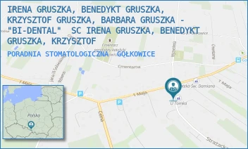 PORADNIA STOMATOLOGICZNA - IRENA GRUSZKA, BENEDYKT GRUSZKA, KRZYSZTOF GRUSZKA, BARBARA GRUSZKA - "BI-DENTAL"  SC IRENA GRUSZKA, BENEDYKT GRUSZKA, KRZYSZTOF - STRAŻACKA 1,  GOŁKOWICE