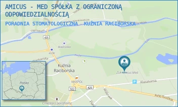 PORADNIA STOMATOLOGICZNA - AMICUS - MED SPÓŁKA Z OGRANICZONĄ ODPOWIEDZIALNOŚCIĄ - UL. KLASZTORNA 9 B,  KUŹNIA RACIBORSKA